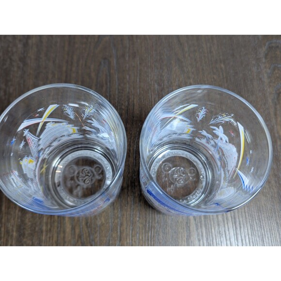 McDonalds Walt Disney World 25th Anniversary Mickey Mouse Epcot Drink Glasses - Picture 5 of 9